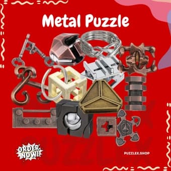 12 Pcs Metal Puzzle Set 1