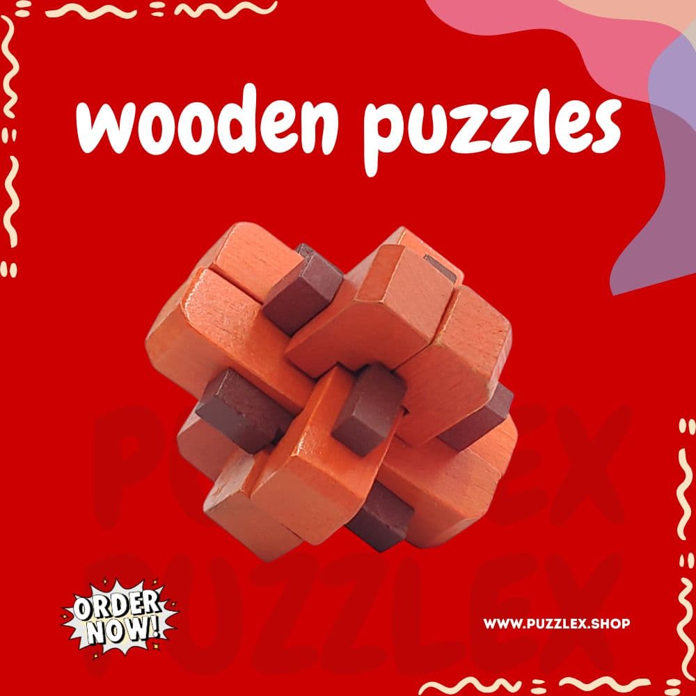 Wooden Puzzle 6ps - Detail view 3 Wooden Puzzle 6ps - Gallery Image 3