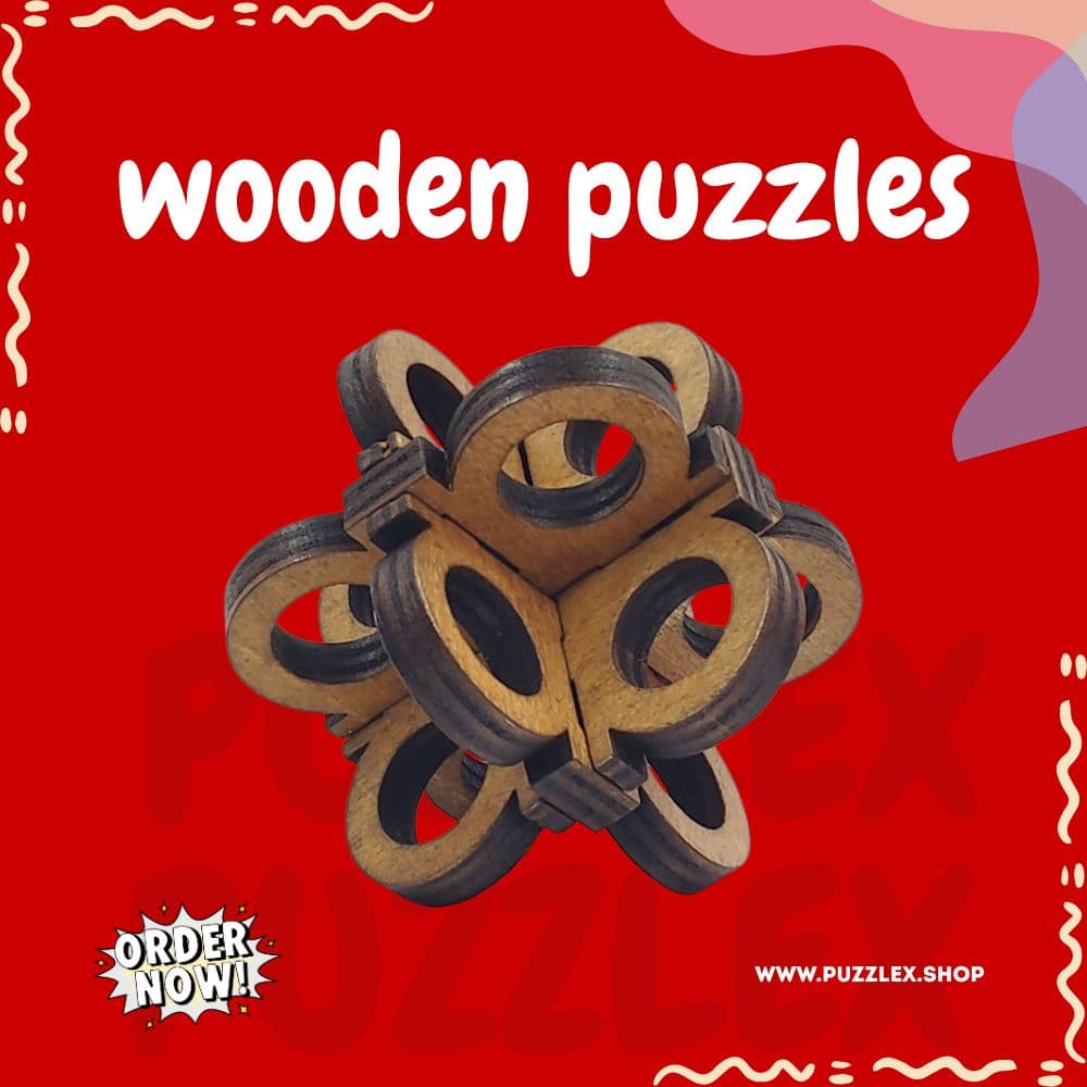 Wooden Puzzle 6ps - Detail view 7 Wooden Puzzle 6ps - Gallery Image 7
